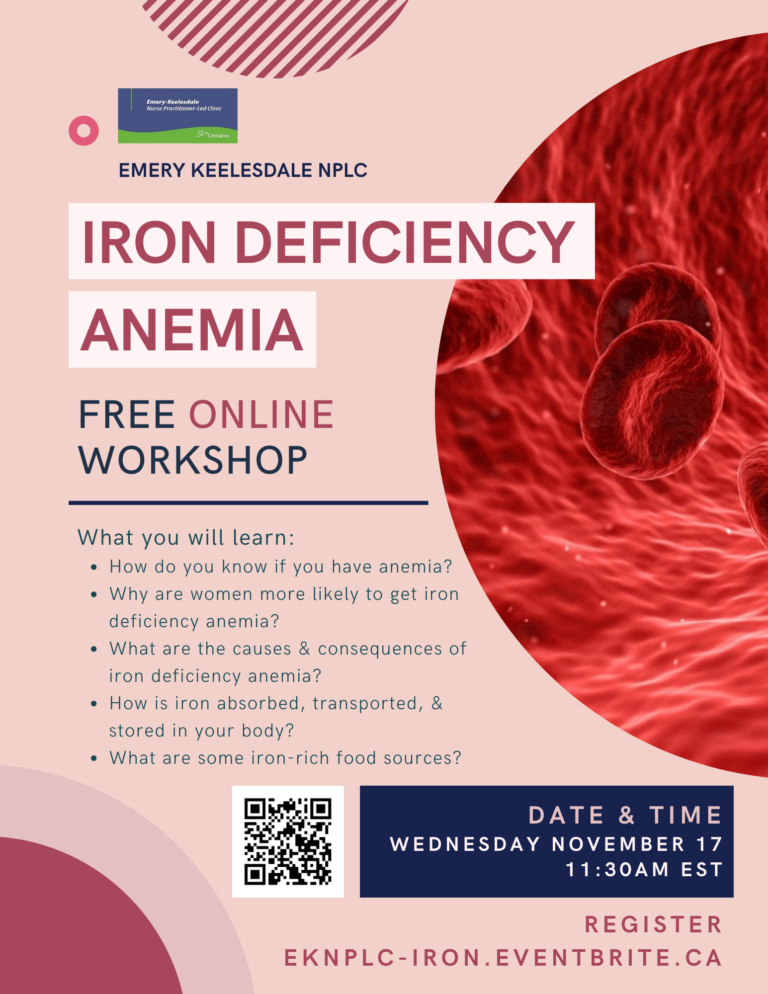 RESCHEDULED Iron Deficiency Anemia Workshop Emery Keelesdale Nurse   Eknplc Nov2021 Anemia Resch 768x994 